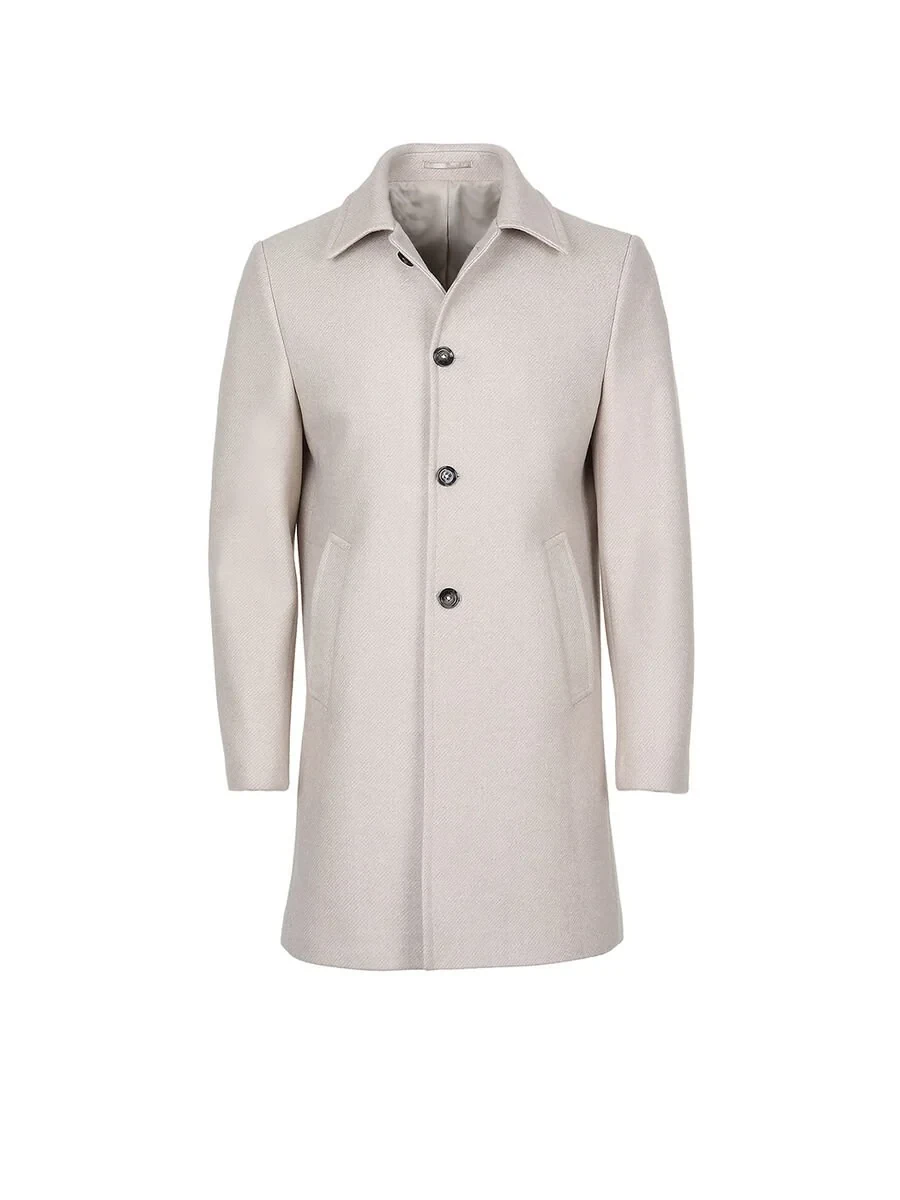 Beige Weaving Overcoat - 7