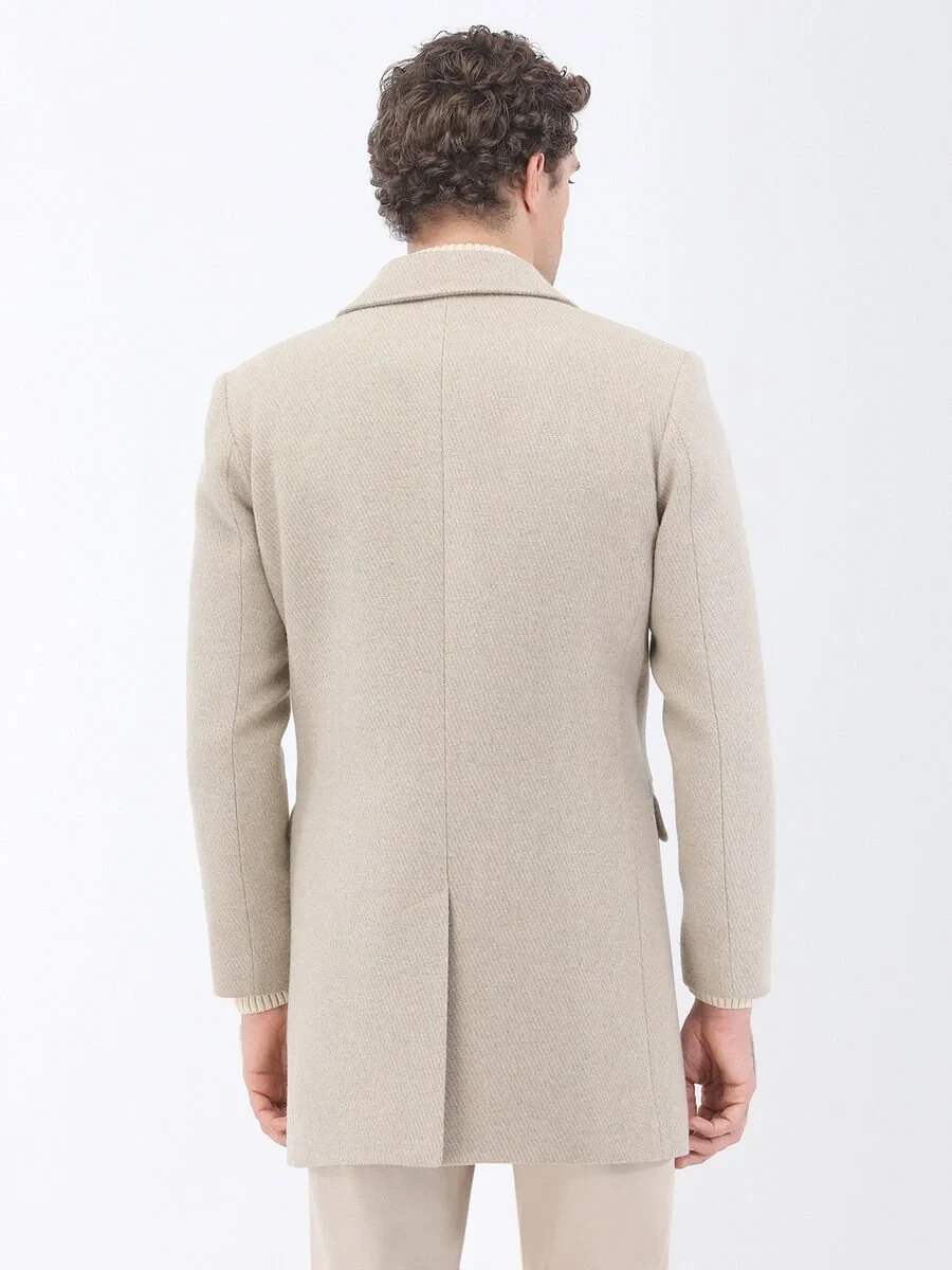 Beige Weaving Overcoat - 6