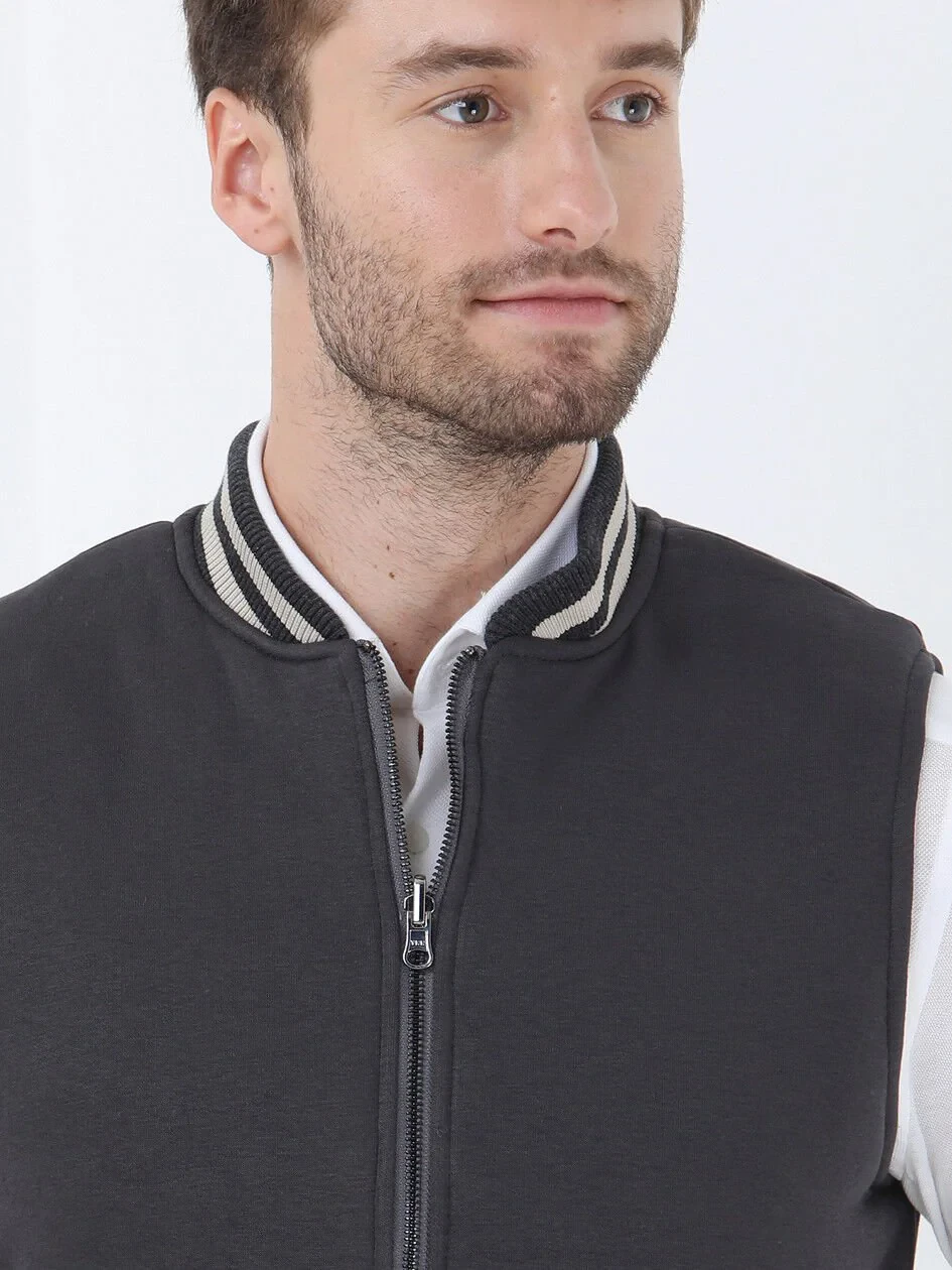Beige Weaving Puffer Vest - 5
