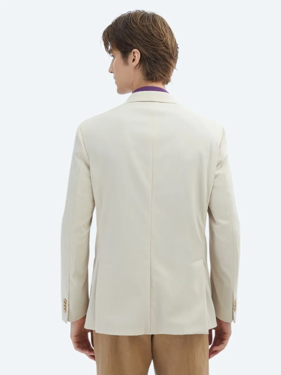 Bej Desenli Modern Fit Ceket - 6