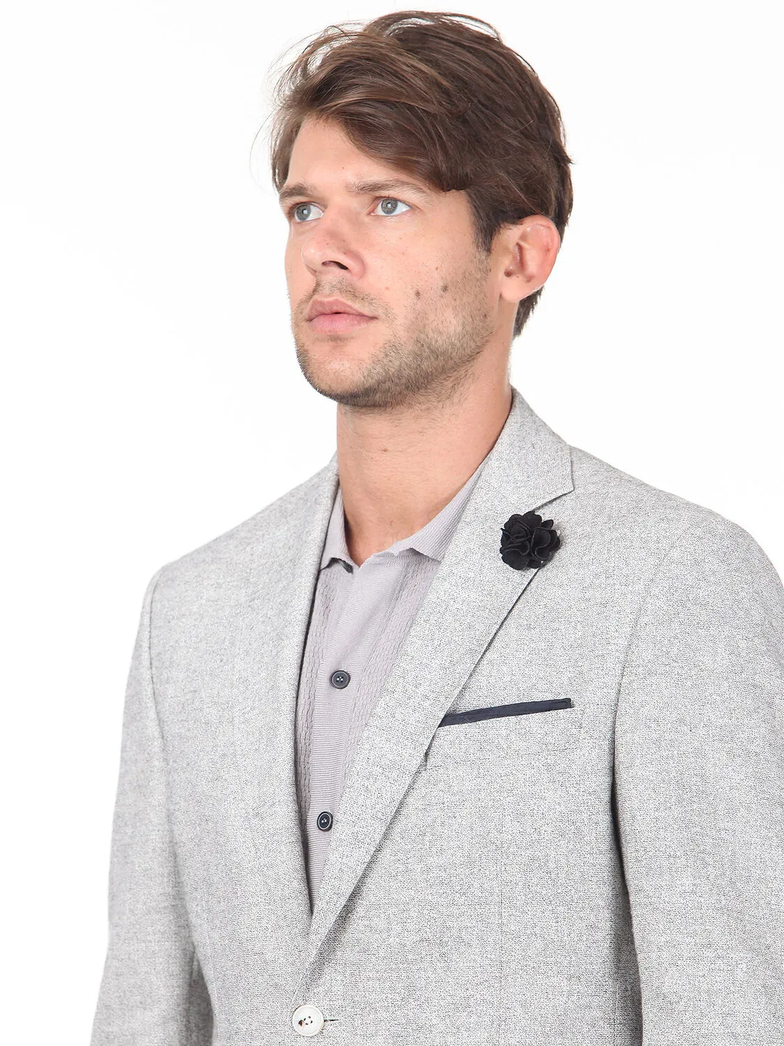 Bej Desenli Regular Fit Ceket - 2