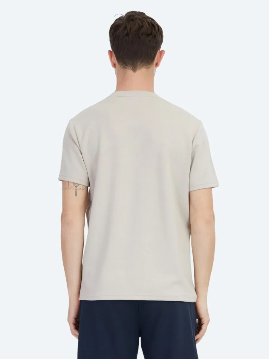 Bej Düz Bisiklet Yaka T-Shirt - 5