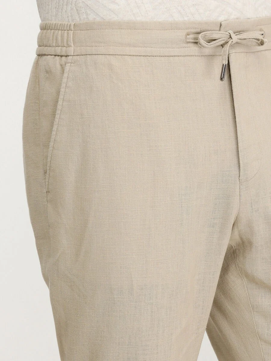 Bej Düz Modern Fit Takım Elbise - 5