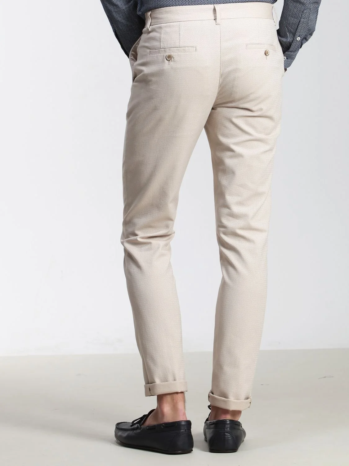 Bej Pamuk Karışımlı Spor Pantolon - 2