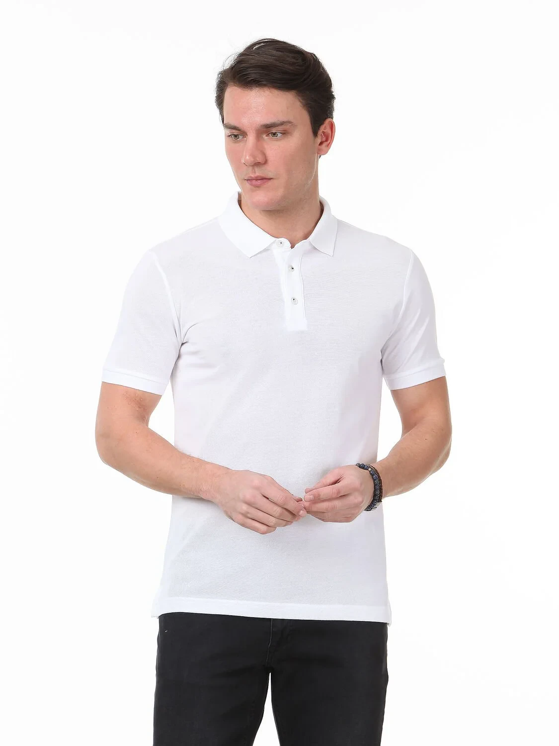 Beyaz %100 Pamuk T-Shirt - 1