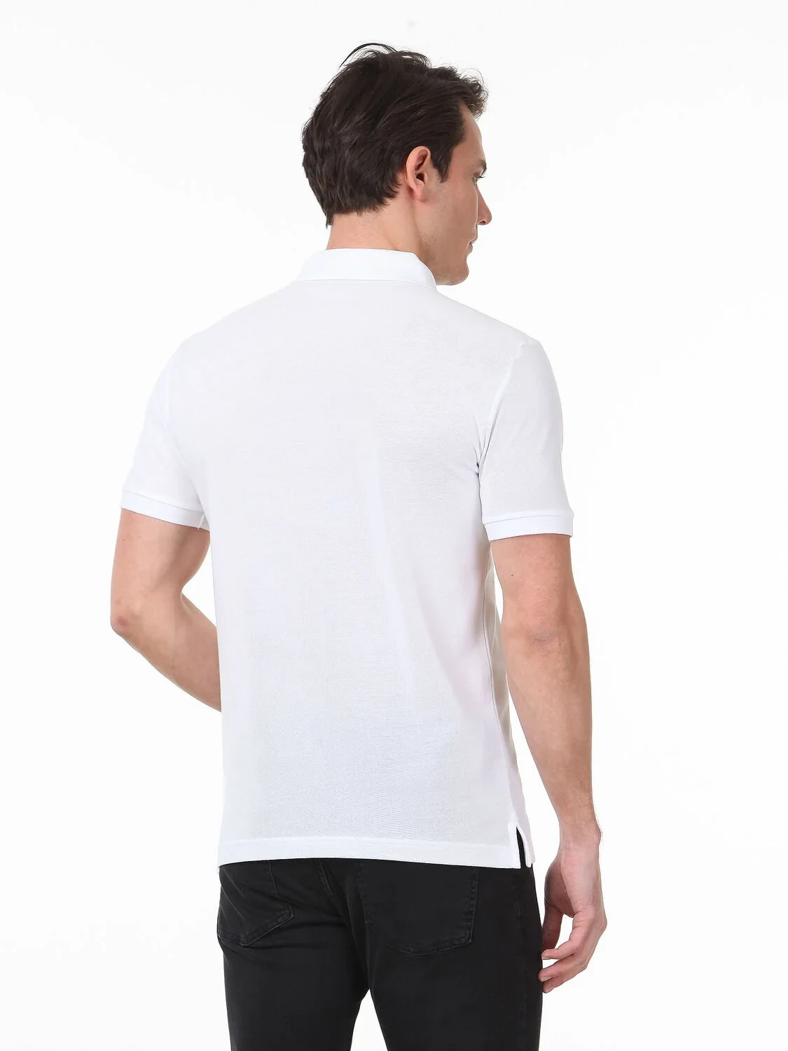 Beyaz %100 Pamuk T-Shirt - 4