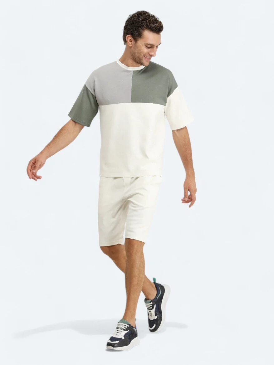 Beyaz Bisiklet Yaka T-Shirt - 2