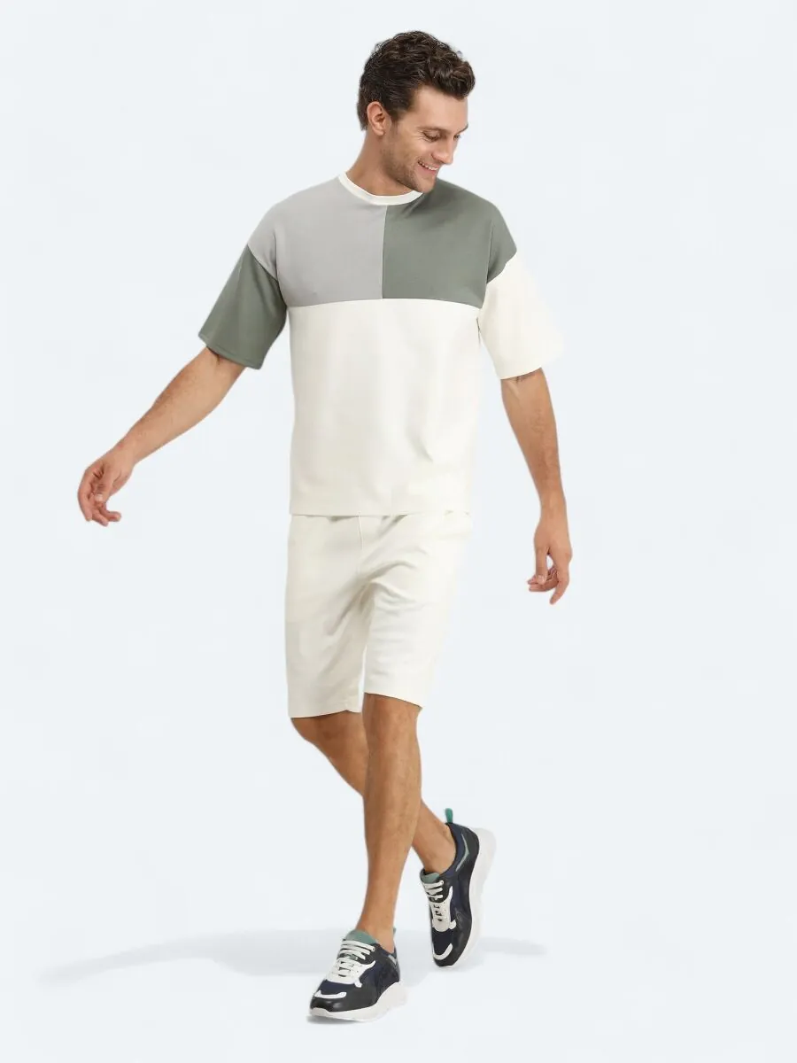 Beyaz Bisiklet Yaka T-Shirt - 2