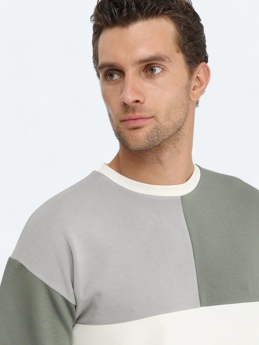 Beyaz Bisiklet Yaka T-Shirt - 3