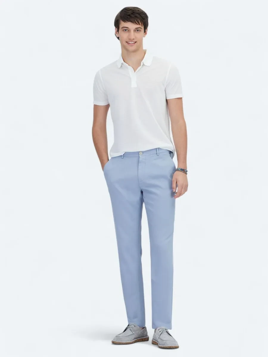Beyaz Desenli Polo Yaka T-Shirt - 2