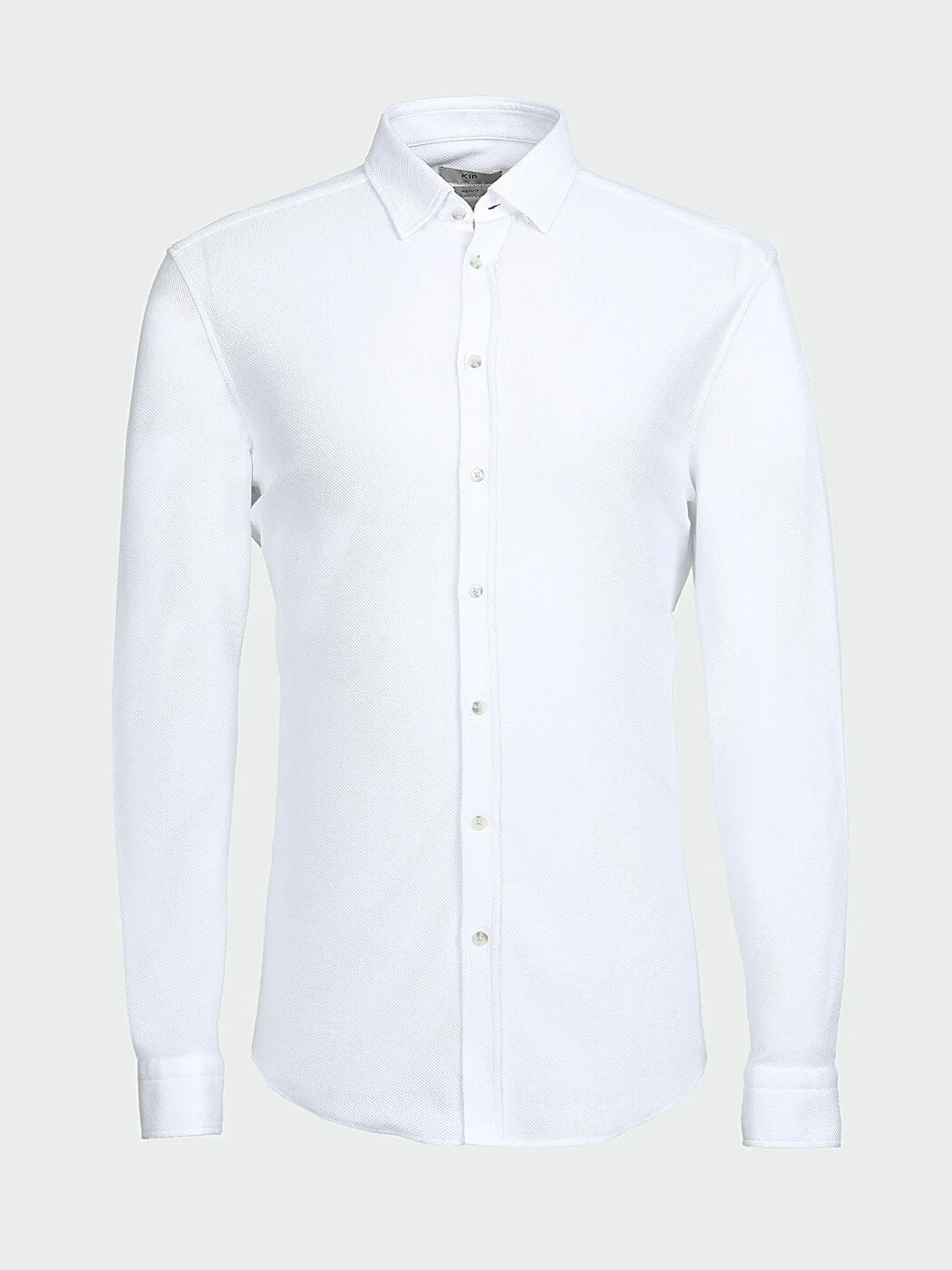 Beyaz Düz Regular Fit Dokuma Casual %100 Pamuk Gömlek - 1