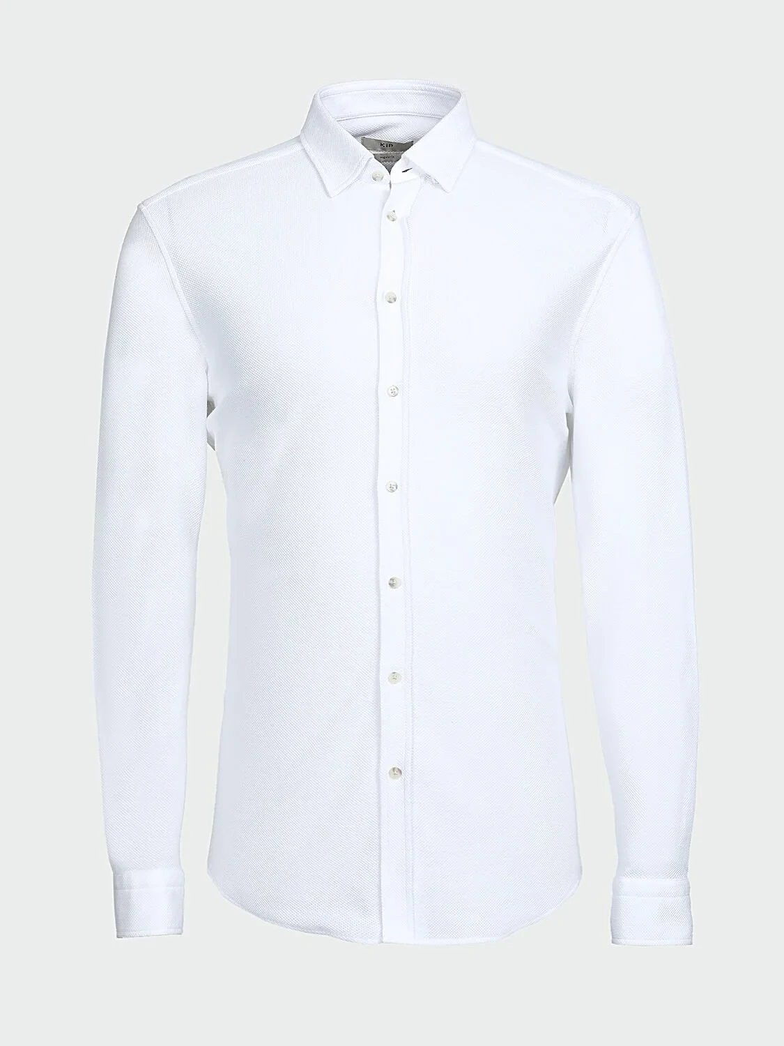 Beyaz Düz Regular Fit Dokuma Casual %100 Pamuk Gömlek - 1