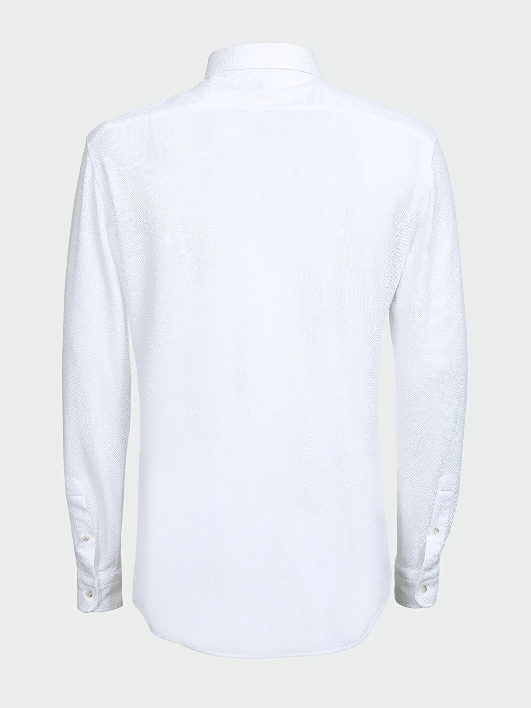Beyaz Düz Regular Fit Dokuma Casual %100 Pamuk Gömlek - 2