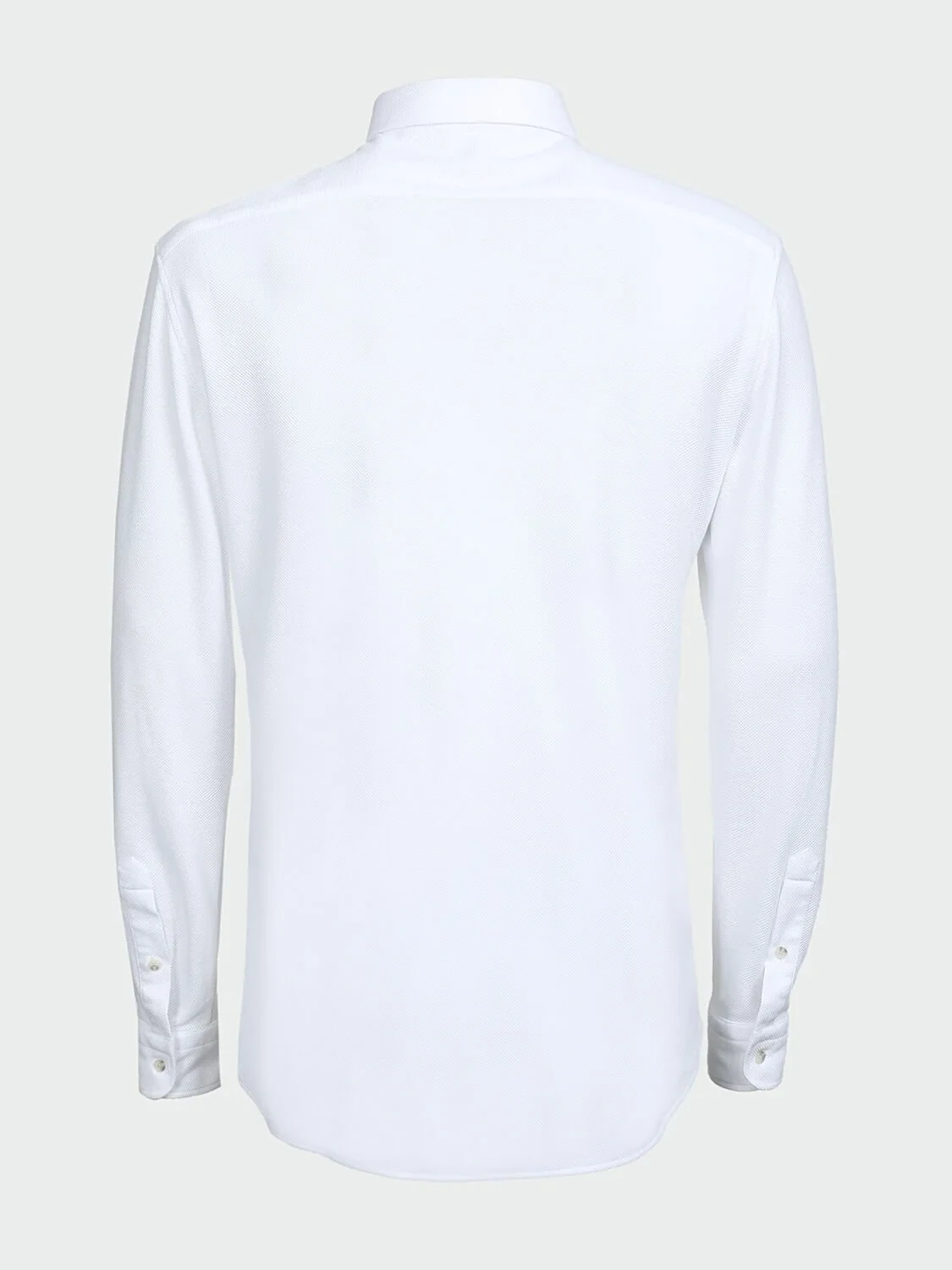 Beyaz Düz Regular Fit Dokuma Casual %100 Pamuk Gömlek - 2