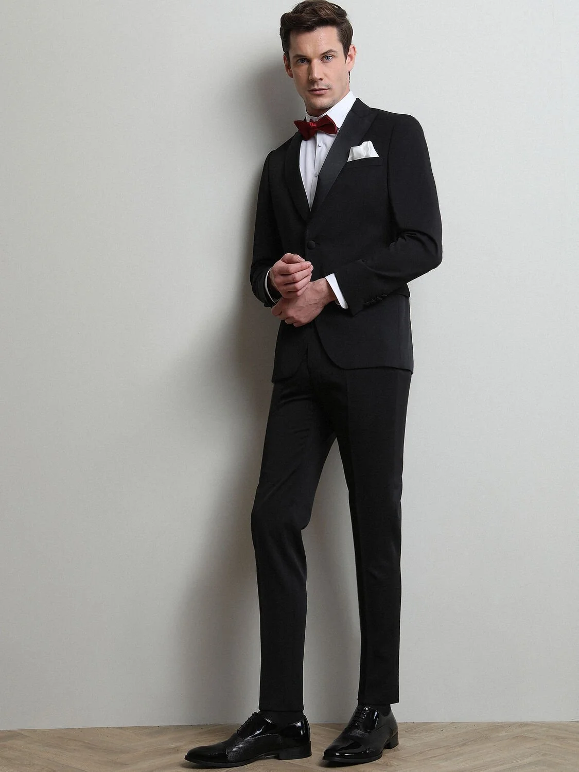 Beyaz Düz Slim Fit Dokuma Klasik %100 Pamuk Gömlek - 4