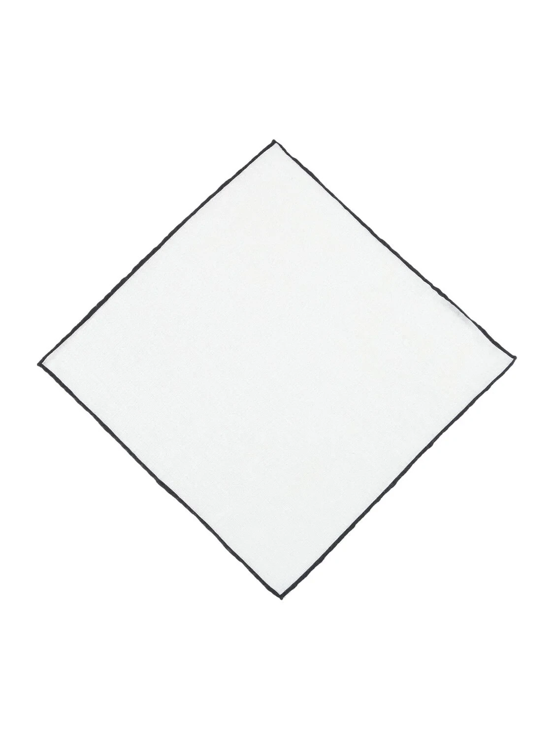 Black %100 Keten Handkerchief - 1