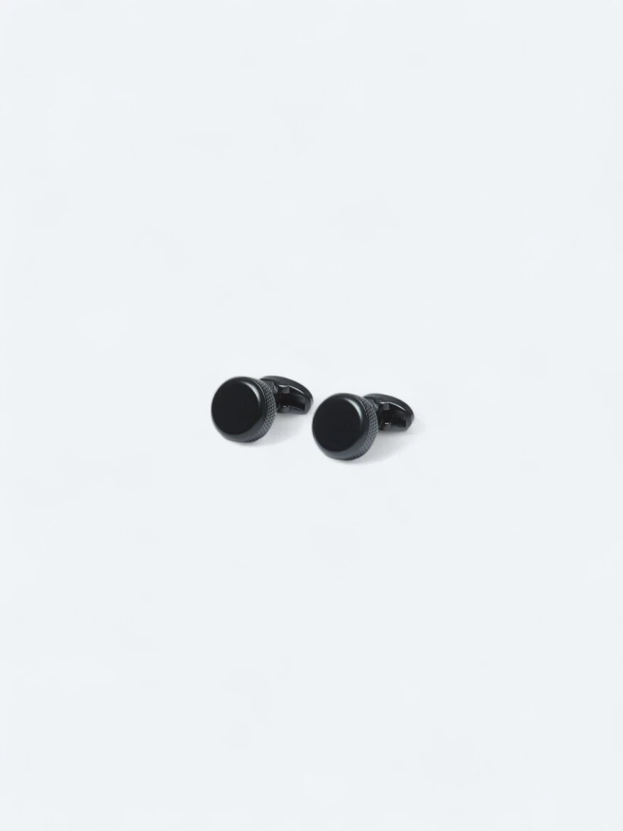Black Brass Cuff Link - 1