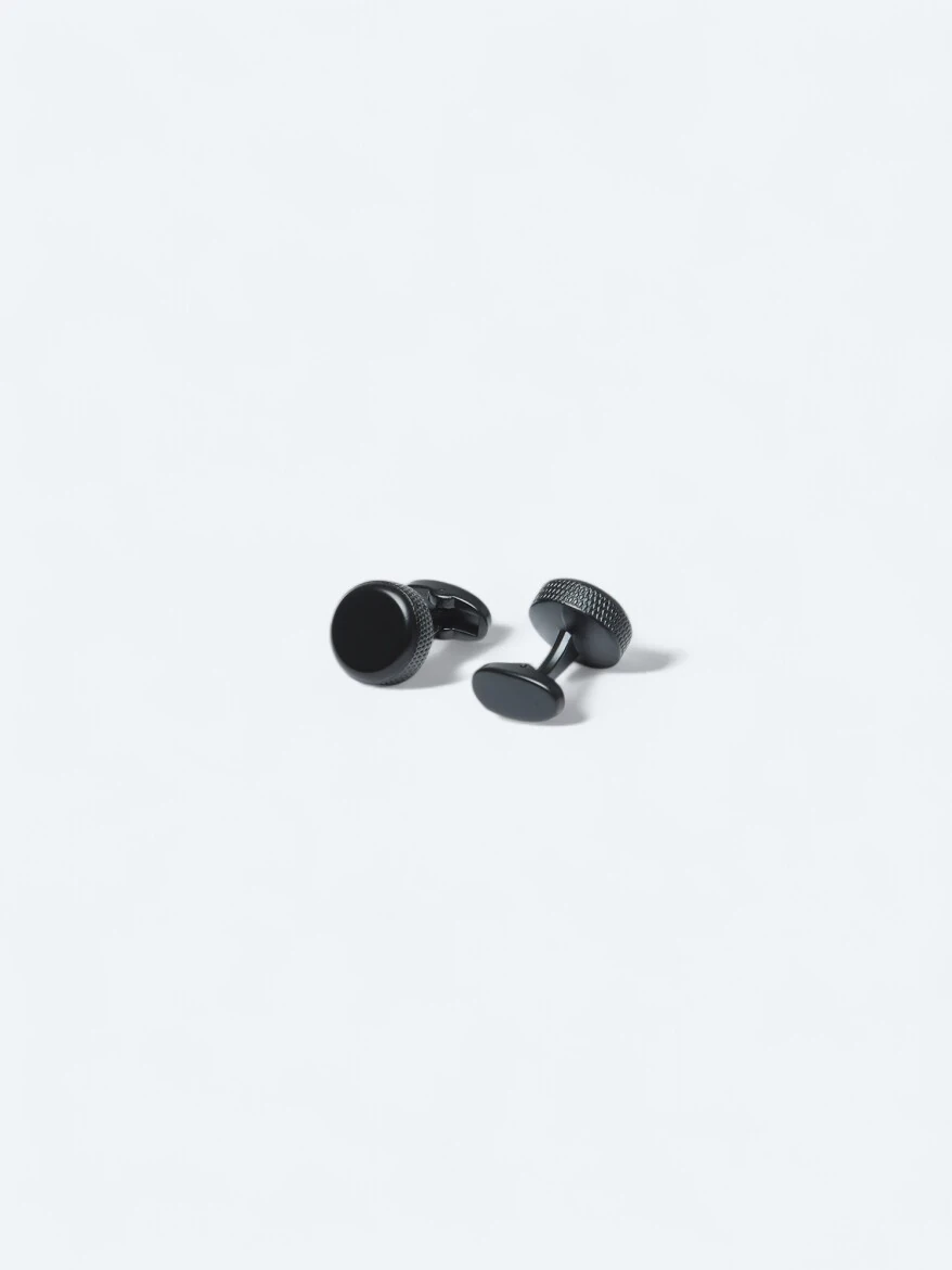 Black Brass Cuff Link - 2