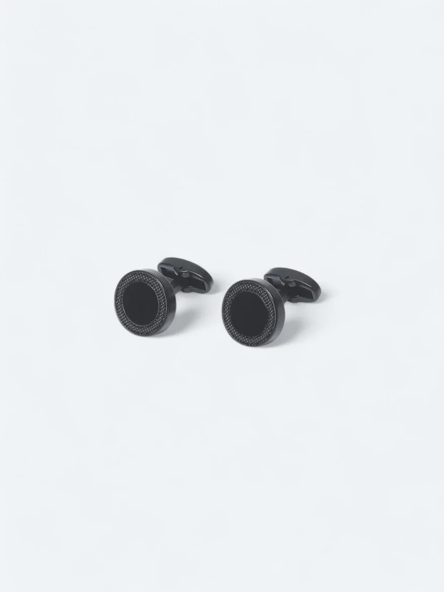 Black Brass Cuff Link - 1