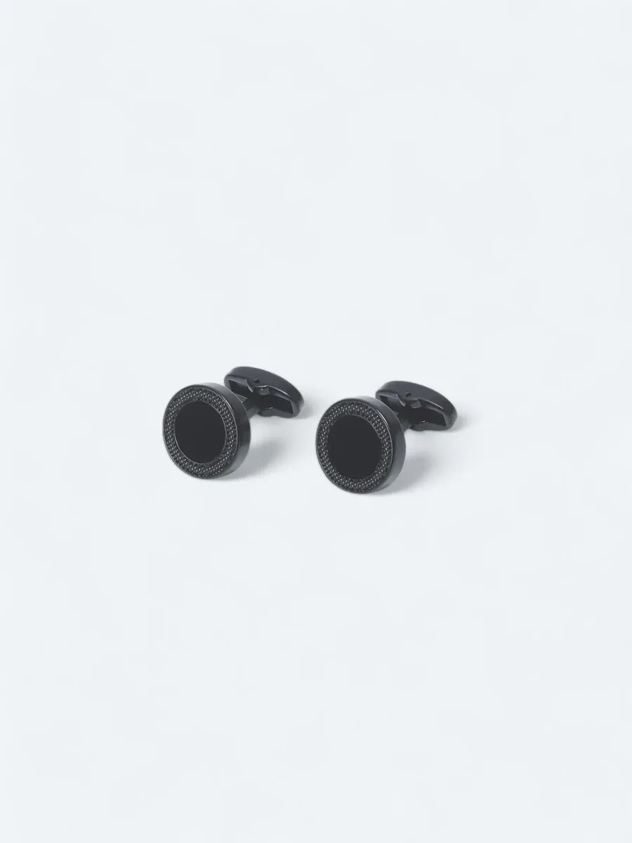 Black Brass Cuff Link - 1