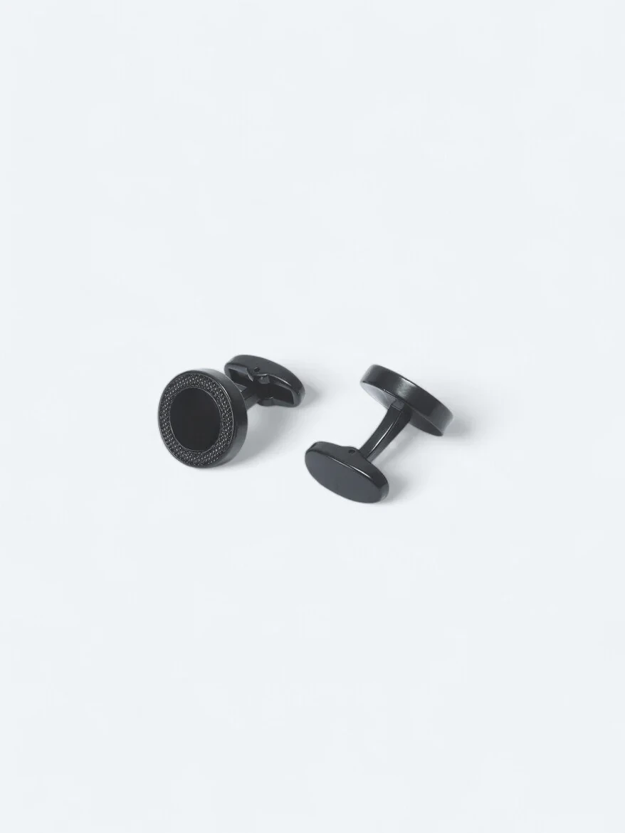 Black Brass Cuff Link - 2