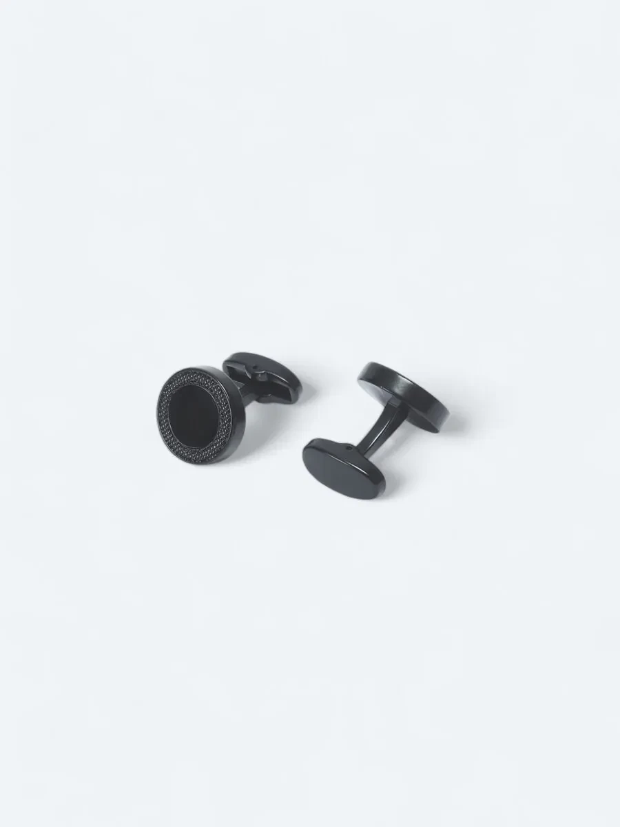 Black Brass Cuff Link - 2