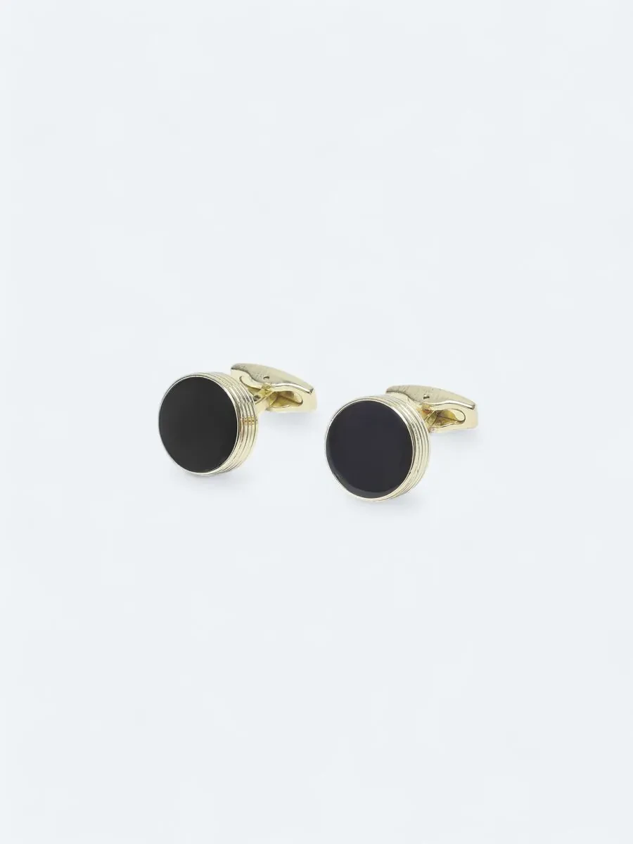 Black Brass Cuff Link - 1