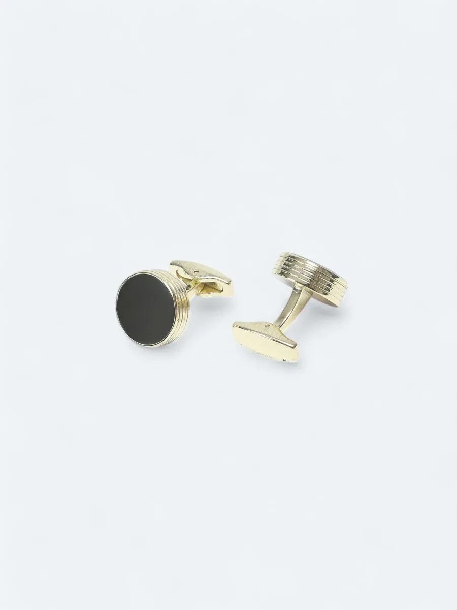 Black Brass Cuff Link - 2