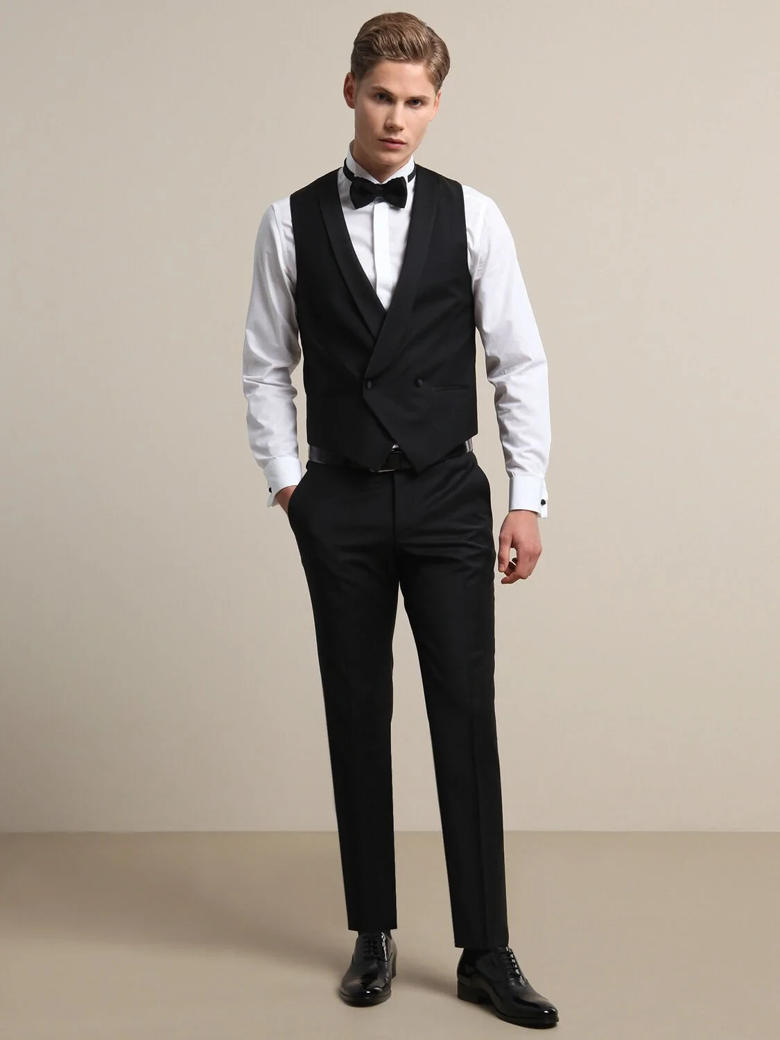 Black Classical Waistcoat - 3