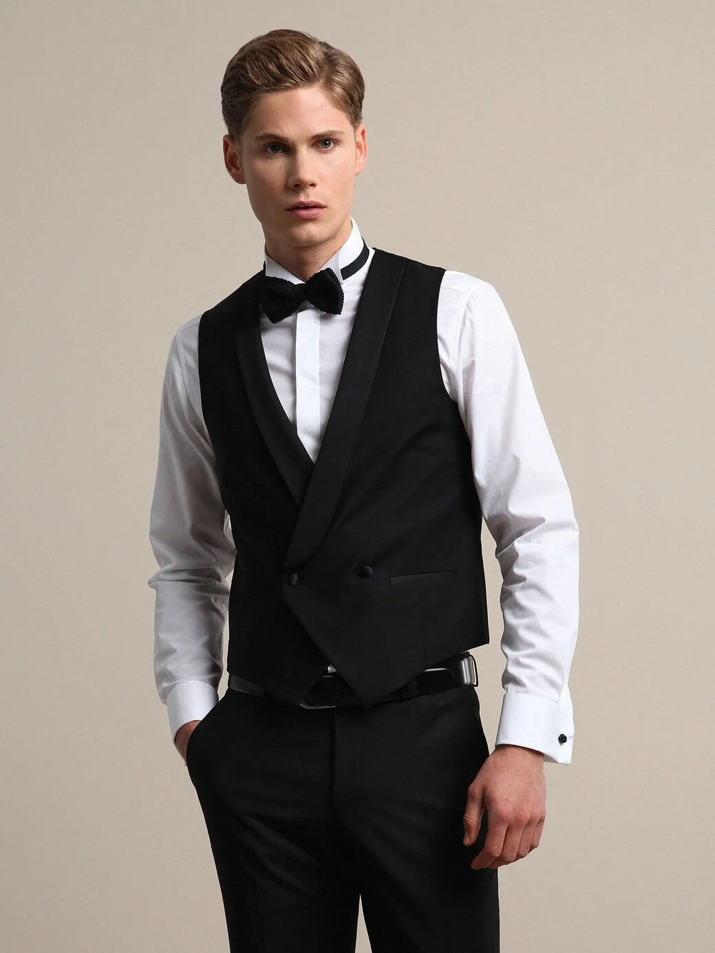 Black Classical Waistcoat - 4