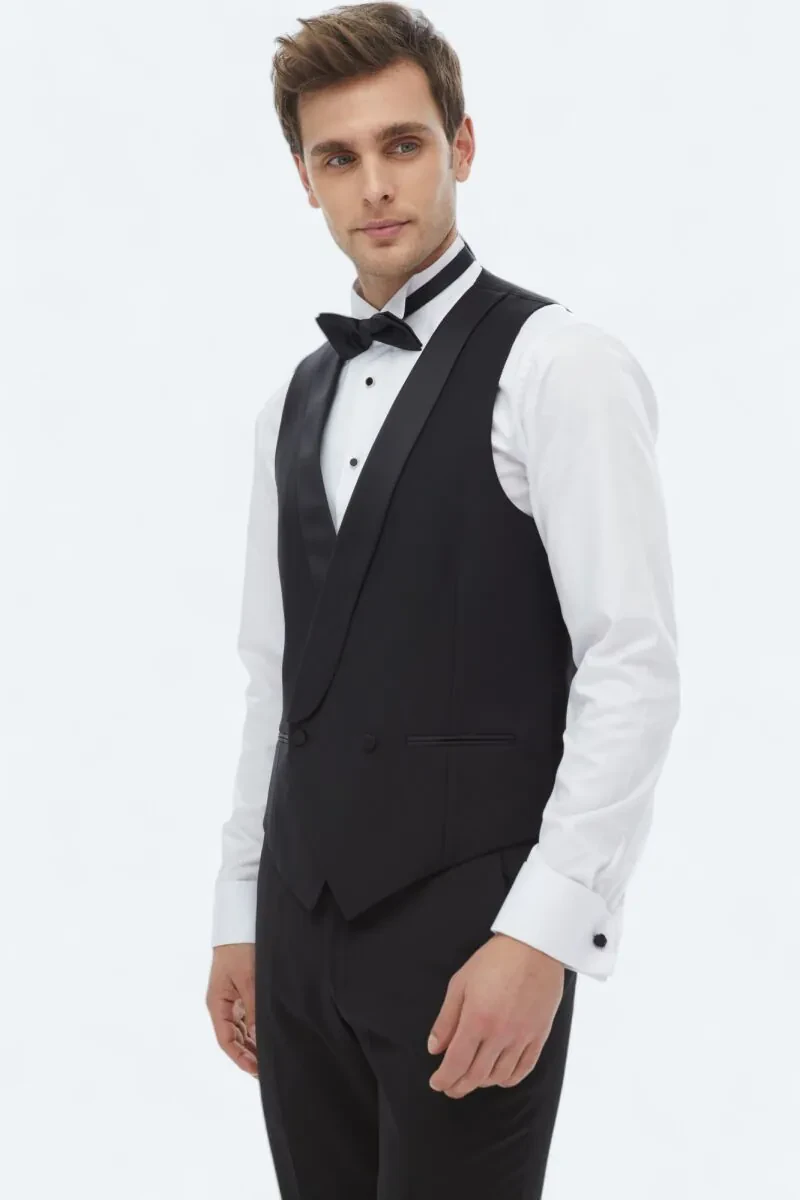 Black Classical Waistcoat - 1