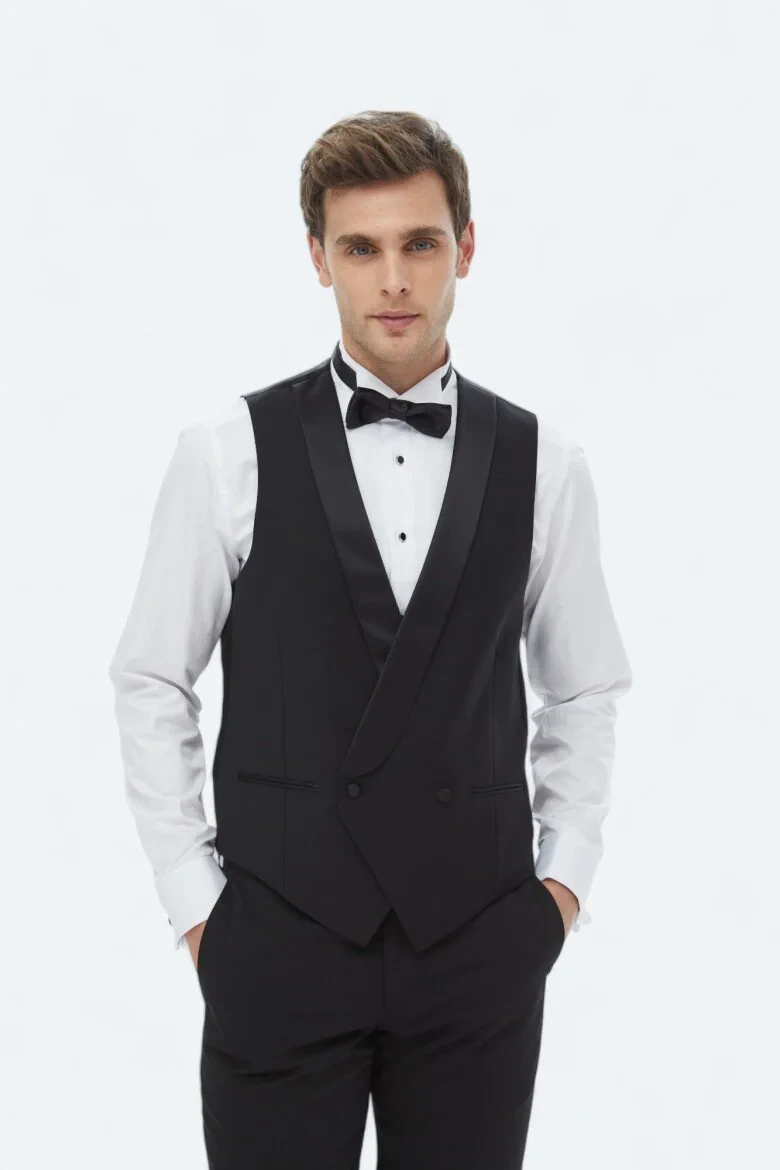 Black Classical Waistcoat - 2