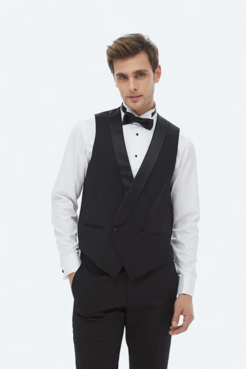 Black Classical Waistcoat - 4