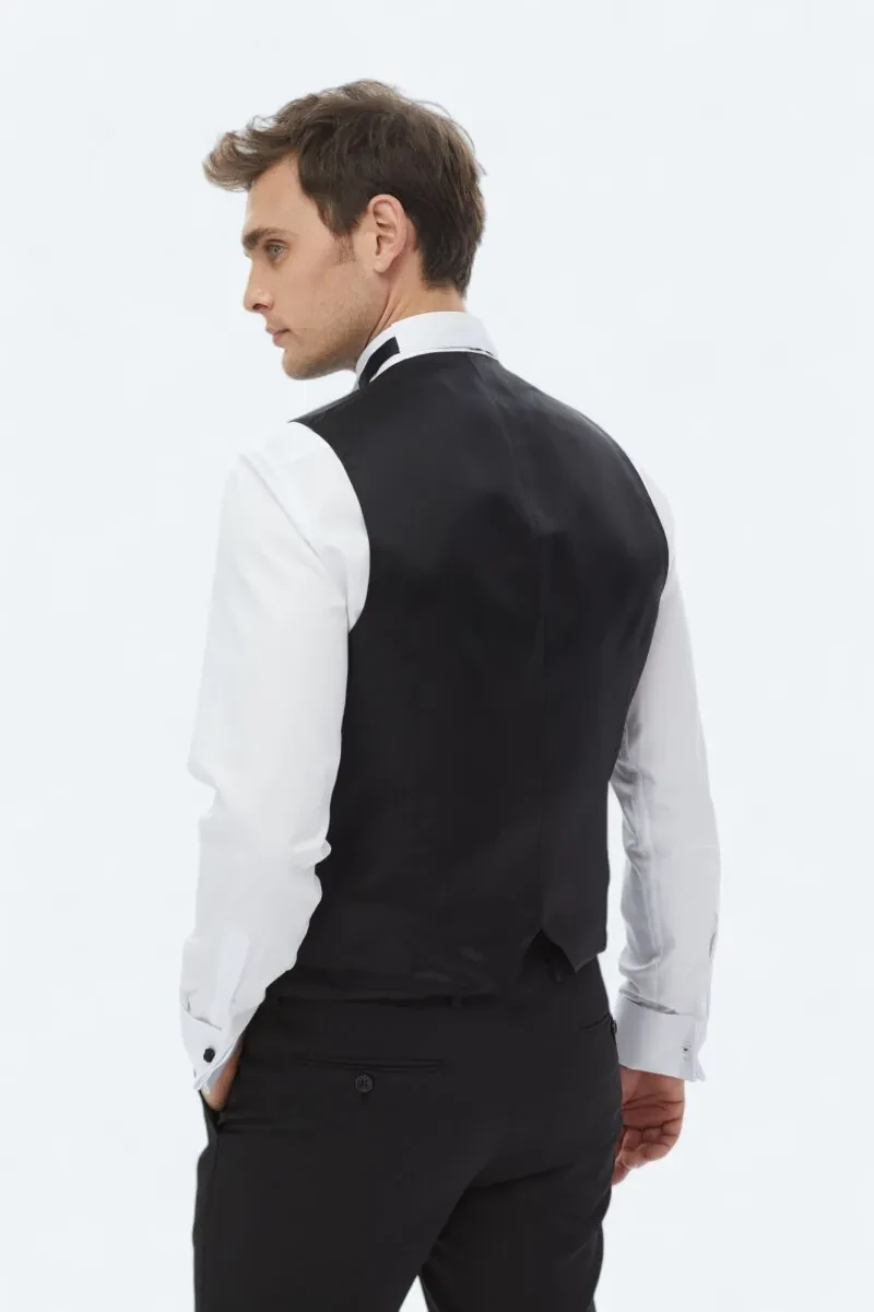 Black Classical Waistcoat - 5