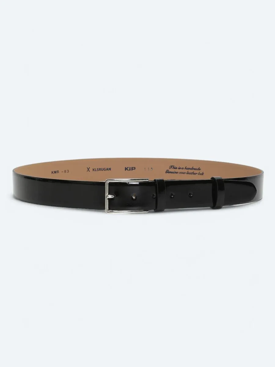 Black Cow Leather Belt - 1