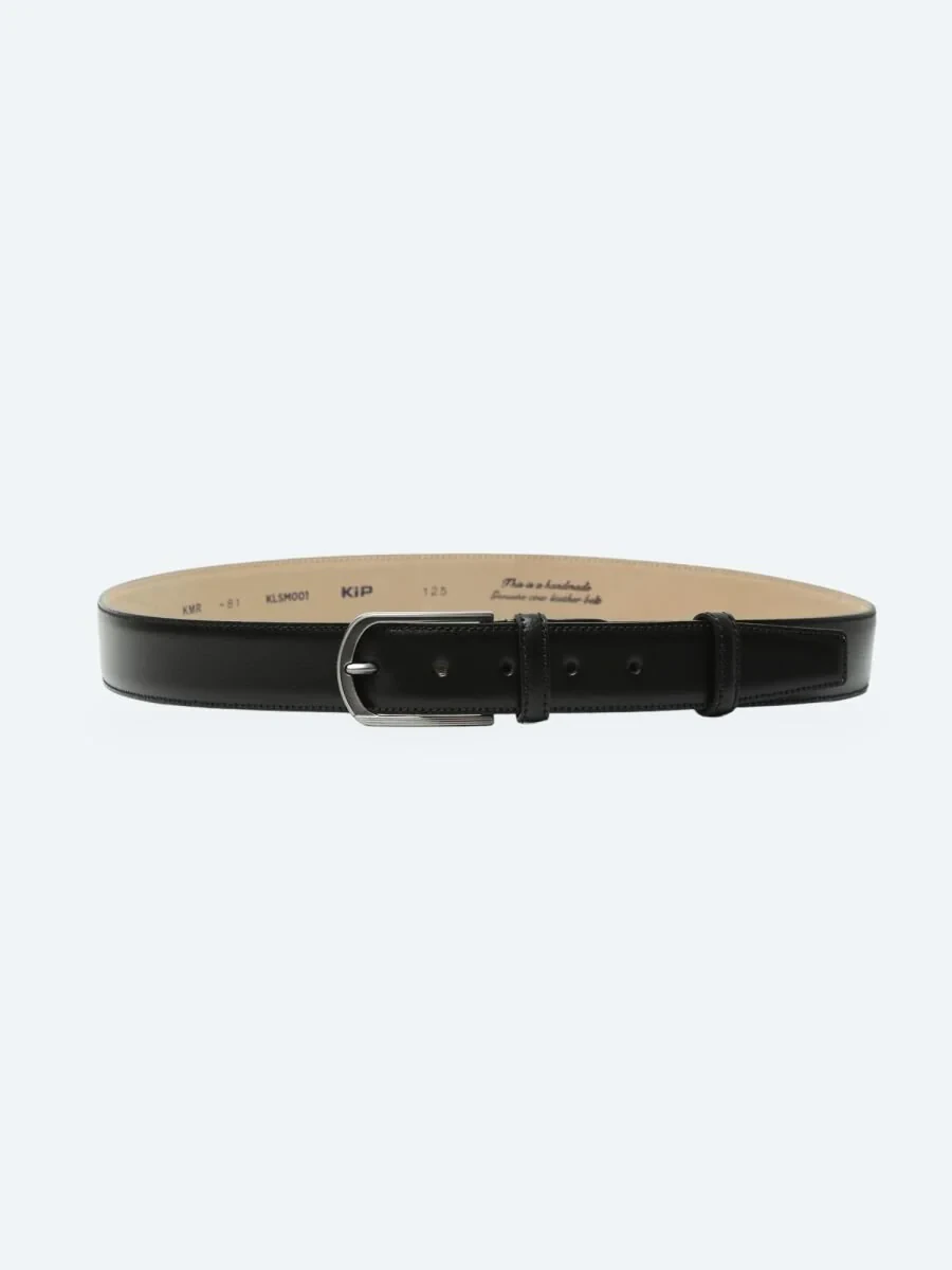 Black Cow Leather Belt - 1