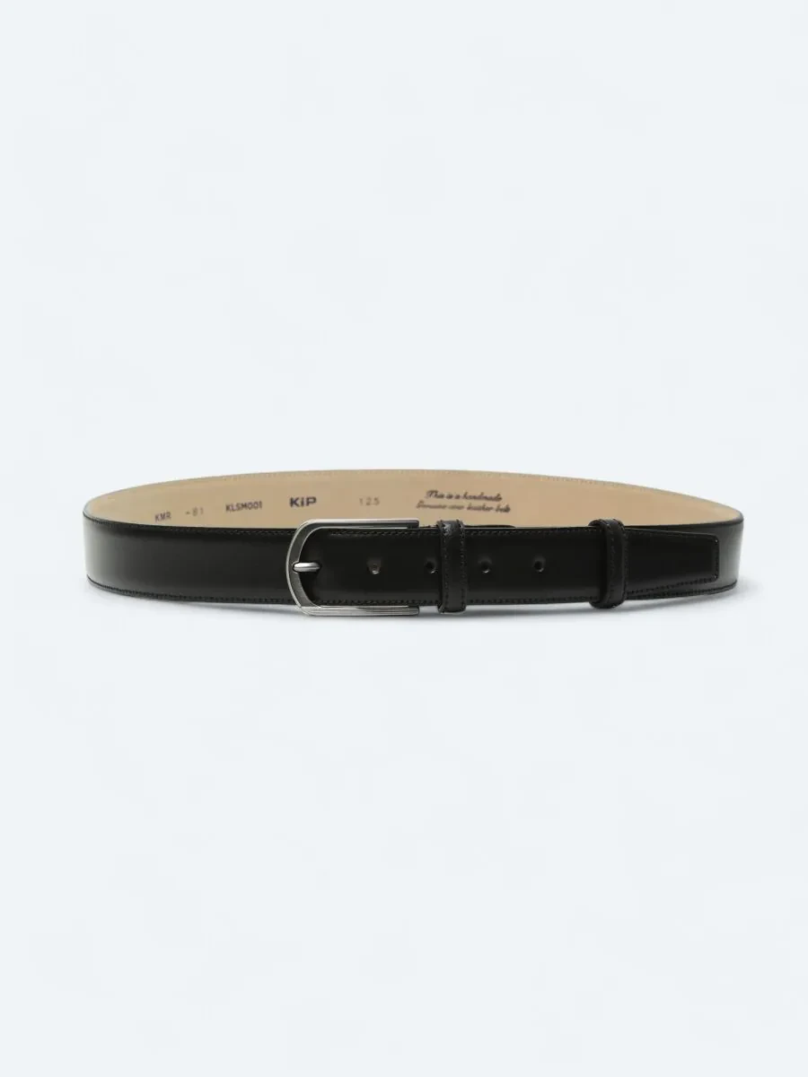Black Cow Leather Belt - 1
