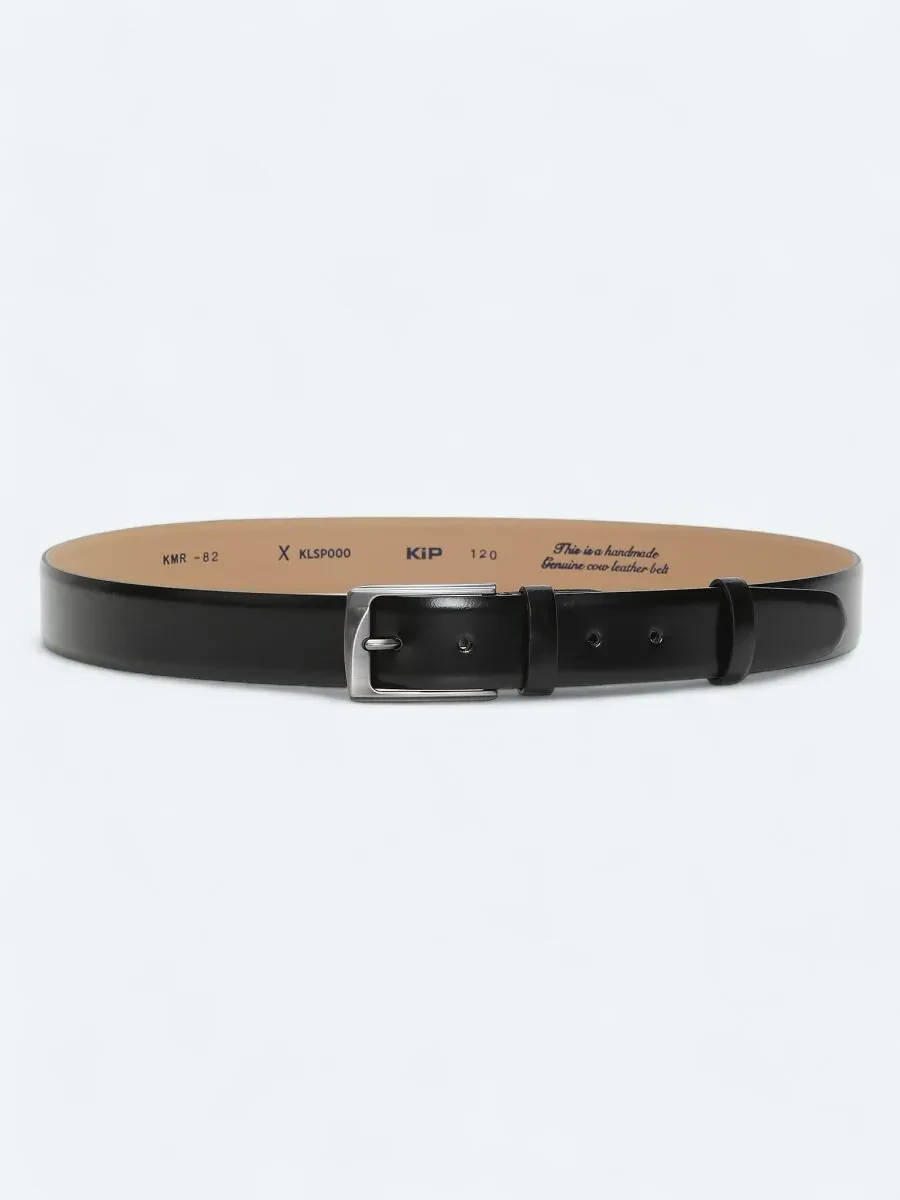 Black Cow Leather Belt - 1