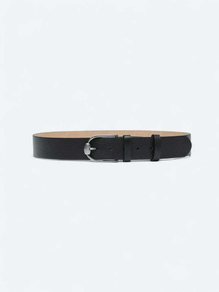 Black Cow Leather Belt 