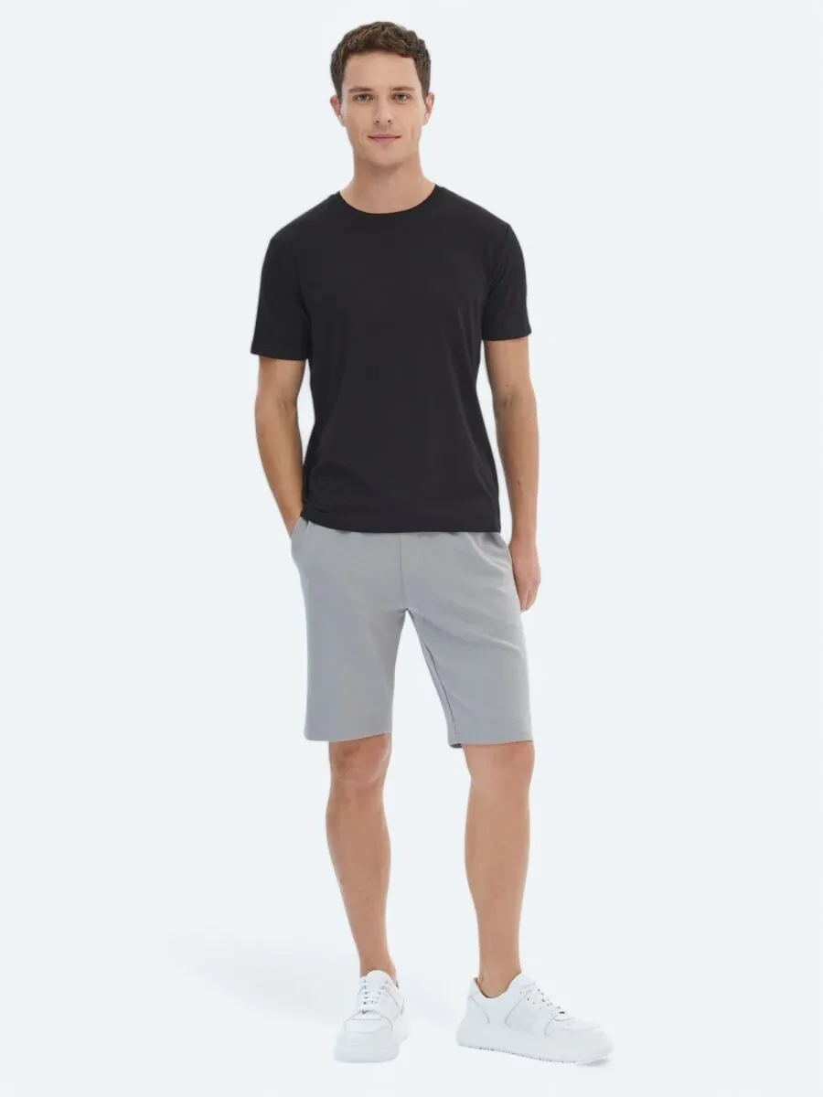 Black Crew Neck Cotton Blended T-Shirt - 2