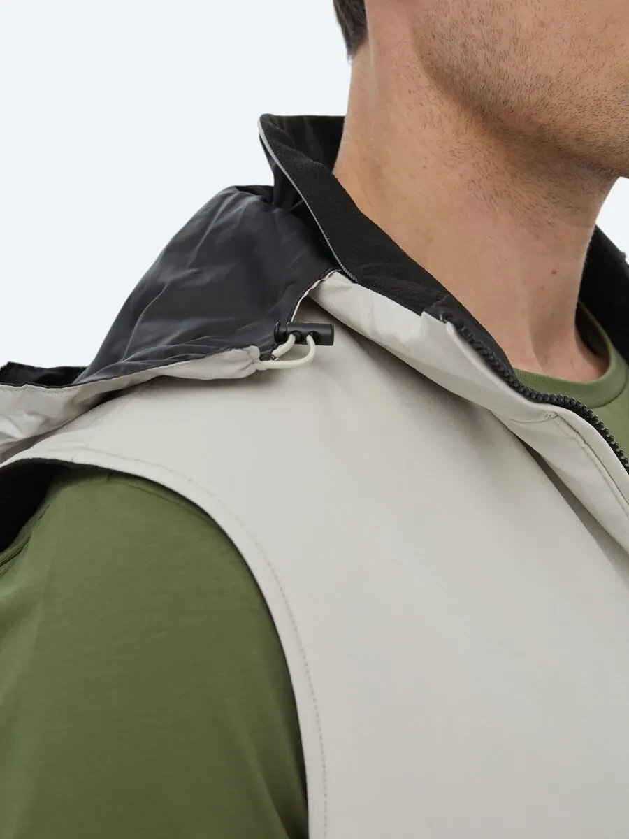 Black Double-Sided Weaving Puffer Vest - 8