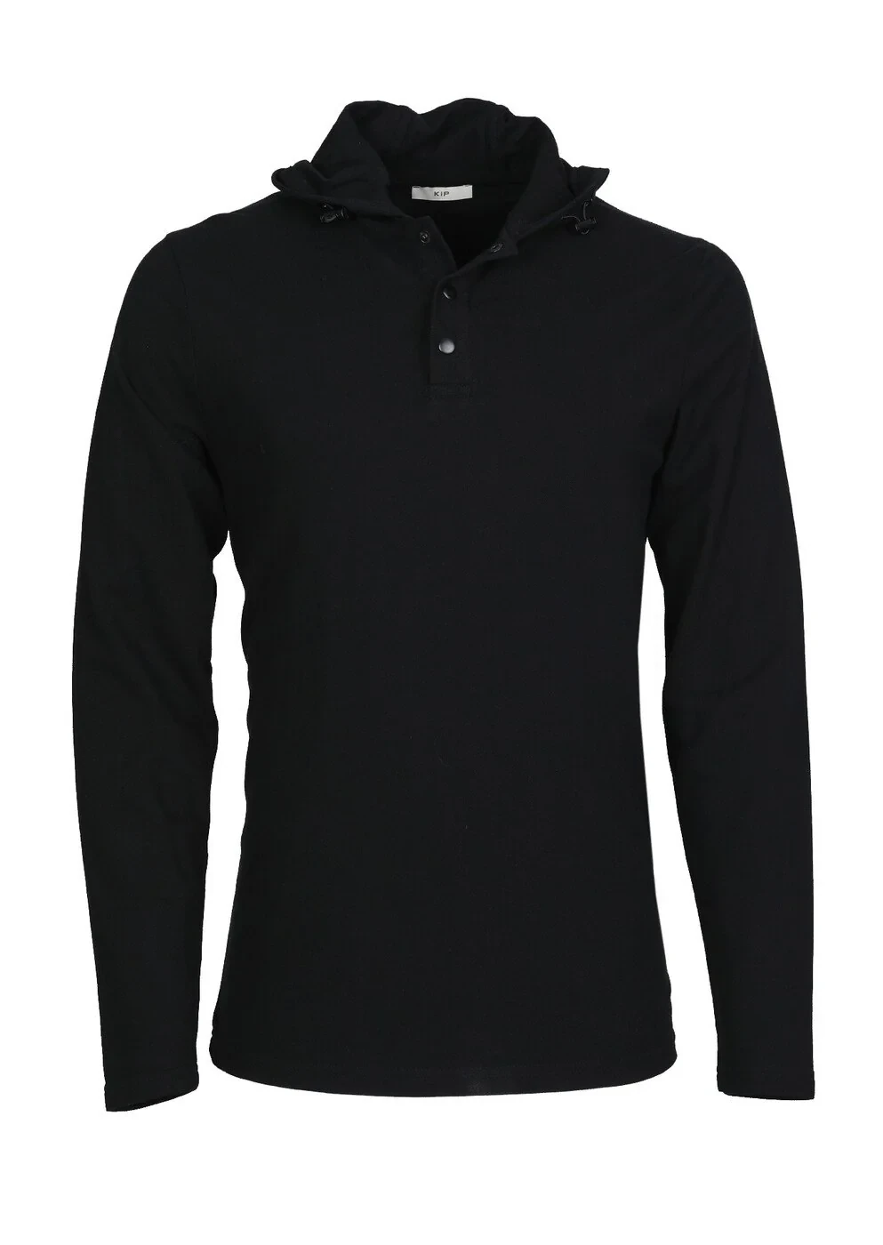 Black Hooded Plain Sweatshirt - 6