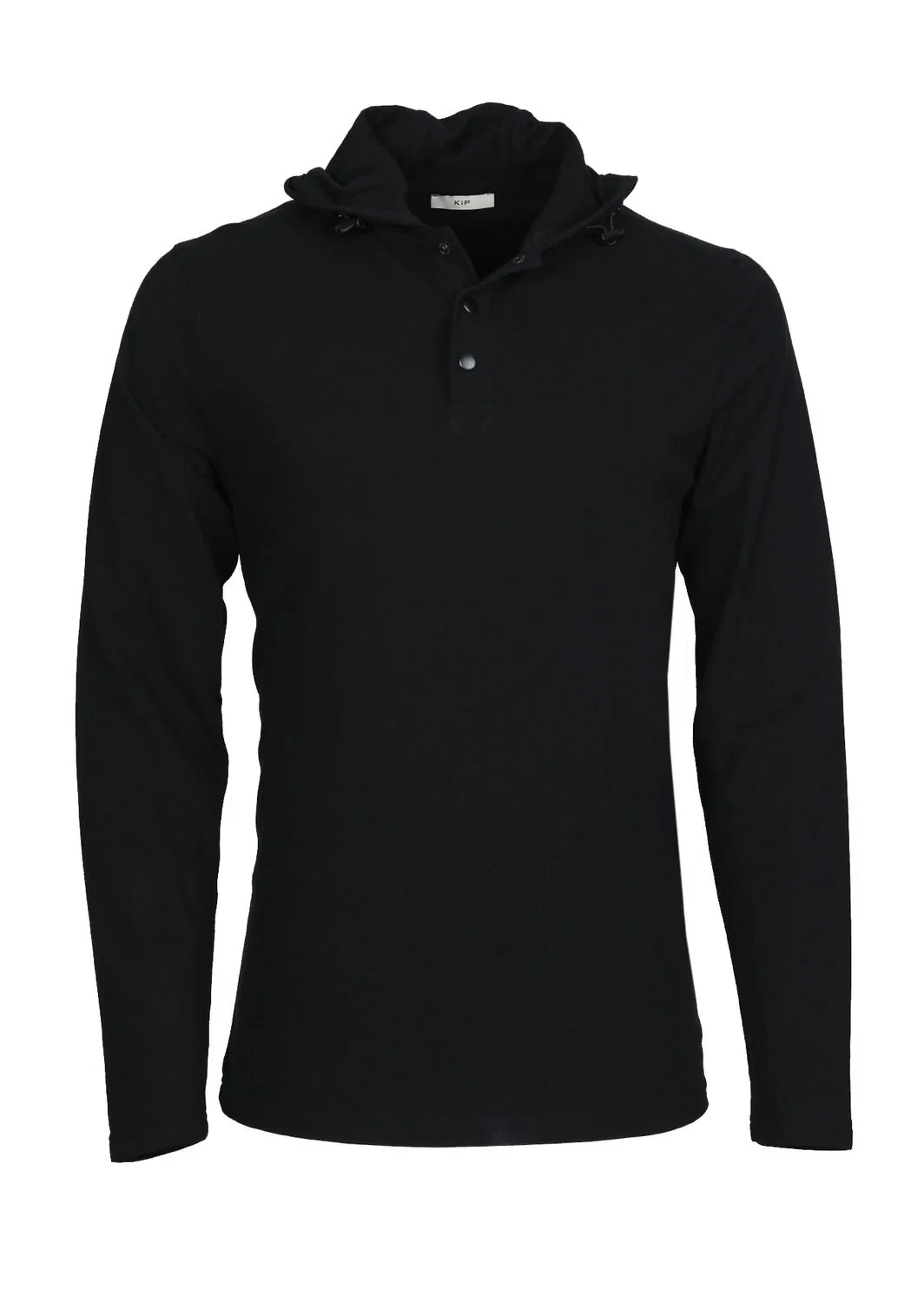 Black Hooded Plain Sweatshirt - 6
