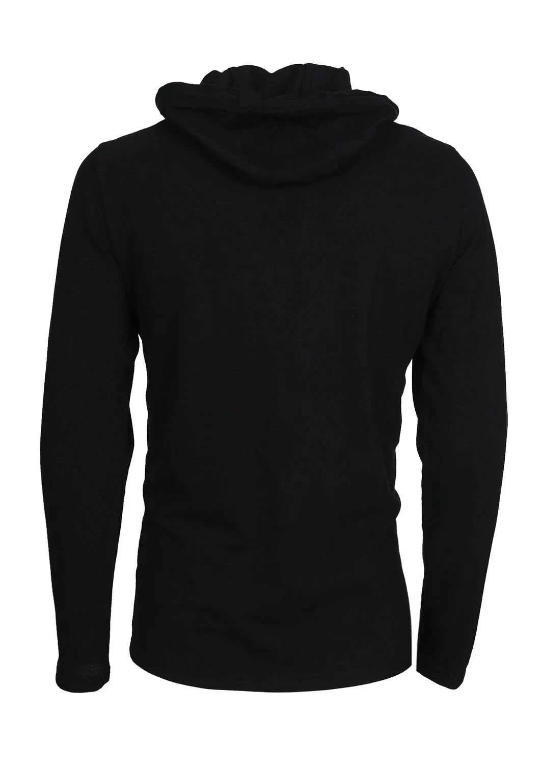 Black Hooded Plain Sweatshirt - 7