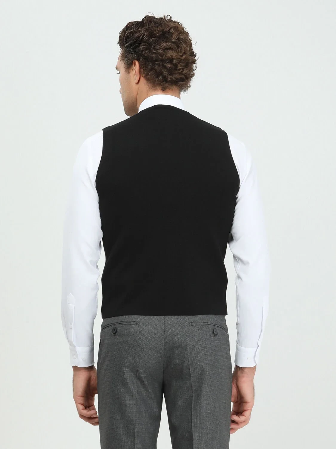 Black Knit Vest - 4