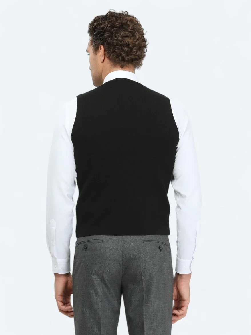 Black Knit Vest 