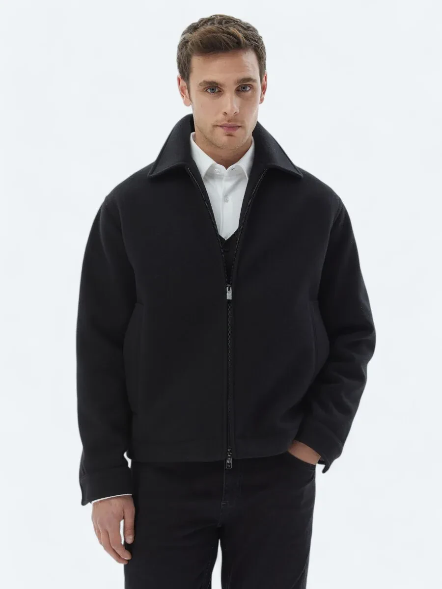 Black Knitting Coat - 1