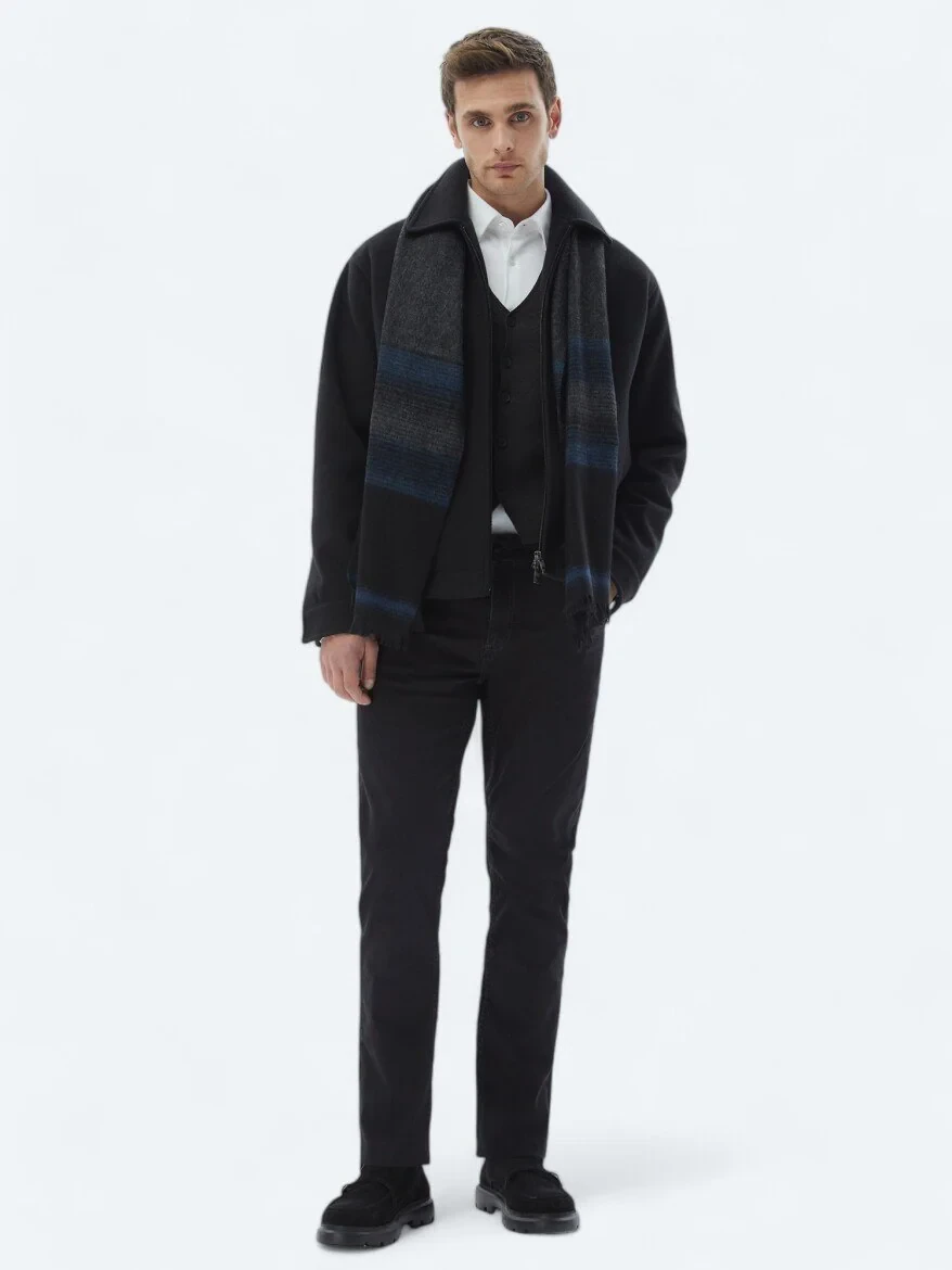 Black Knitting Coat - 3