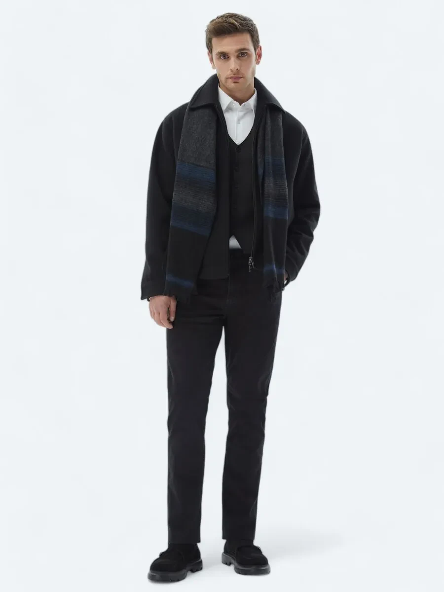 Black Knitting Coat - 3