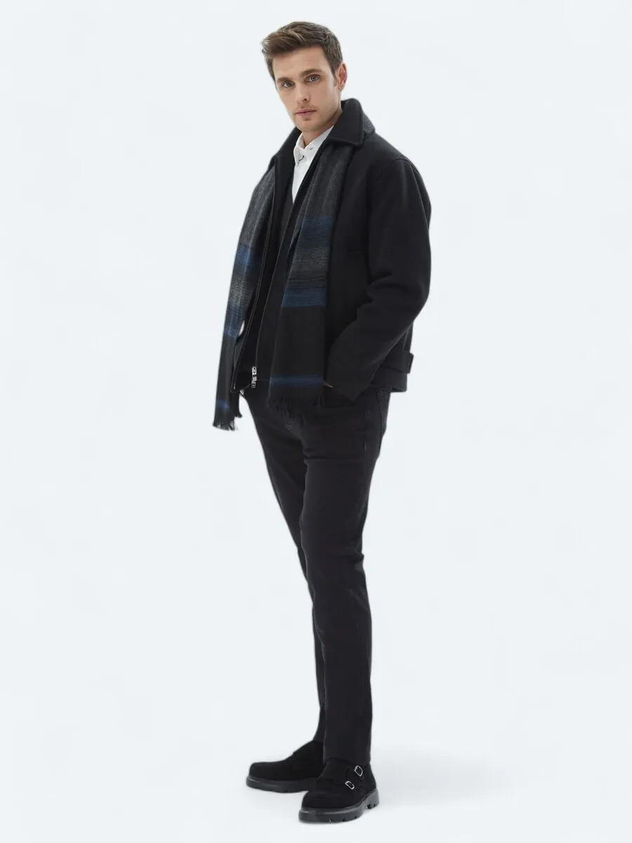 Black Knitting Coat - 4